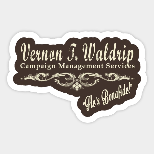 Vernon T Waldrip Sticker by inesbot